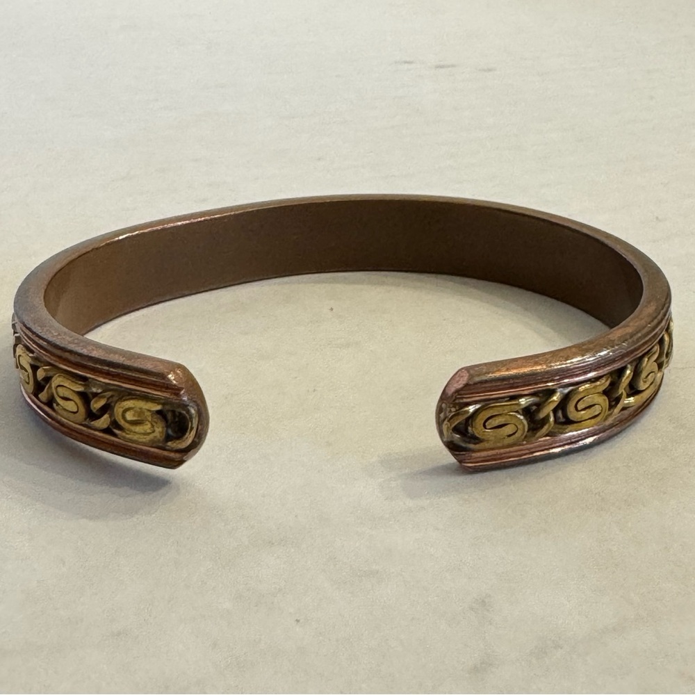 Copper Cuff Bracelet Magnetic Therapy Jewelry Arthritis Pain Relief Energy Peace - Picture 6 of 15
